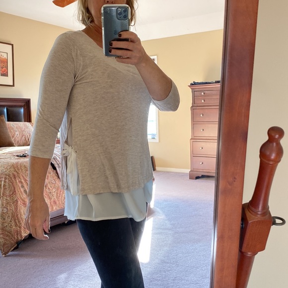 Pebble and Stone Beige and White Blouse - Picture 6 of 9